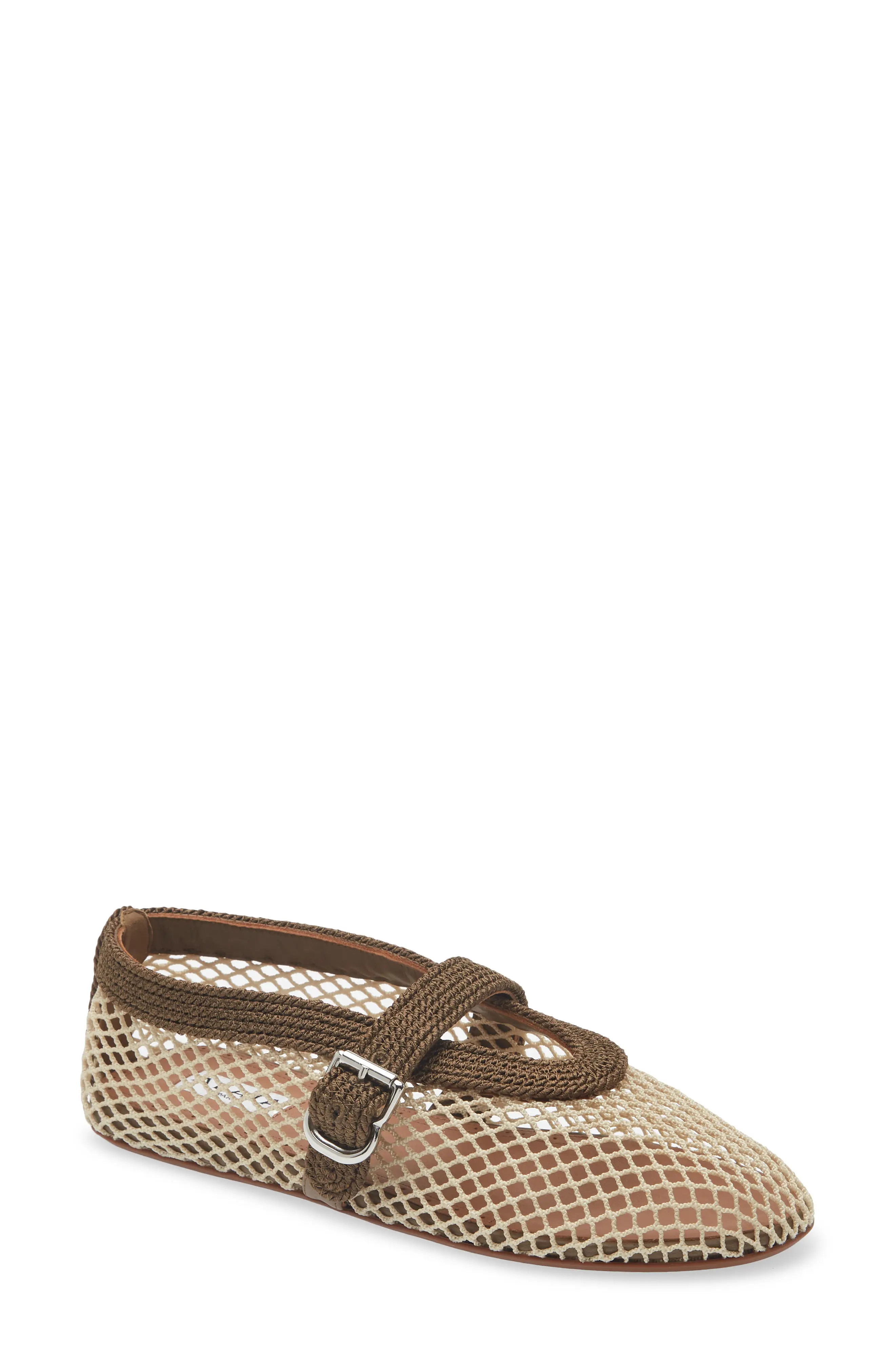 Ala\u00efa Mesh Mary Jane Flat (Women) | Nordstrom | Nordstrom