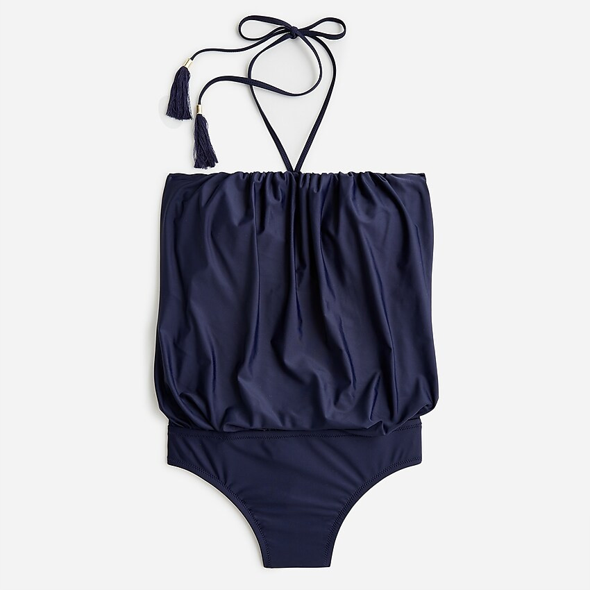 Draped blouson one-piece | J. Crew US
