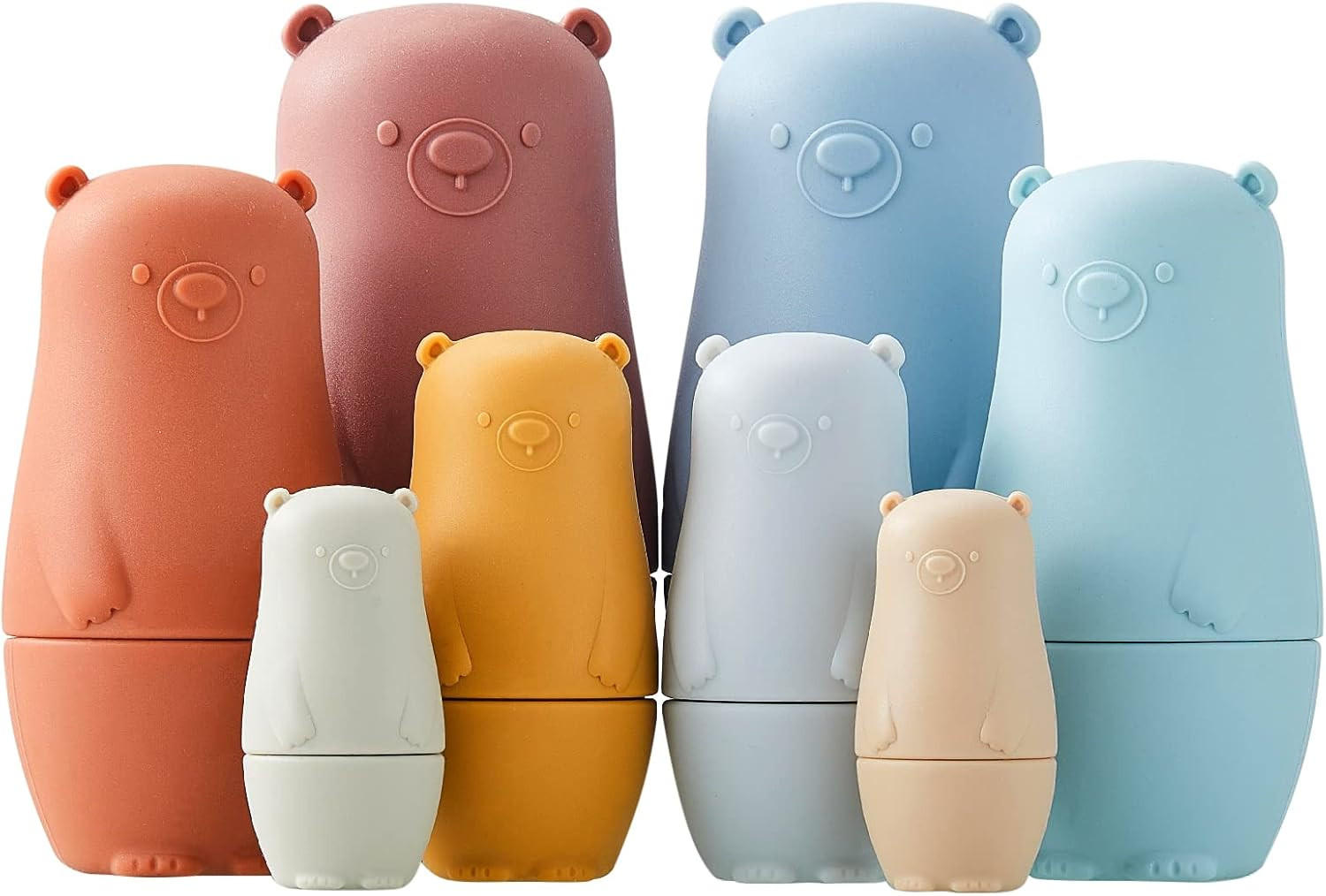 Chivao 8 Pieces Russian Nesting Dolls Silicone Matryoshka Doll Educational Stacking Nesting Dolls... | Amazon (US)