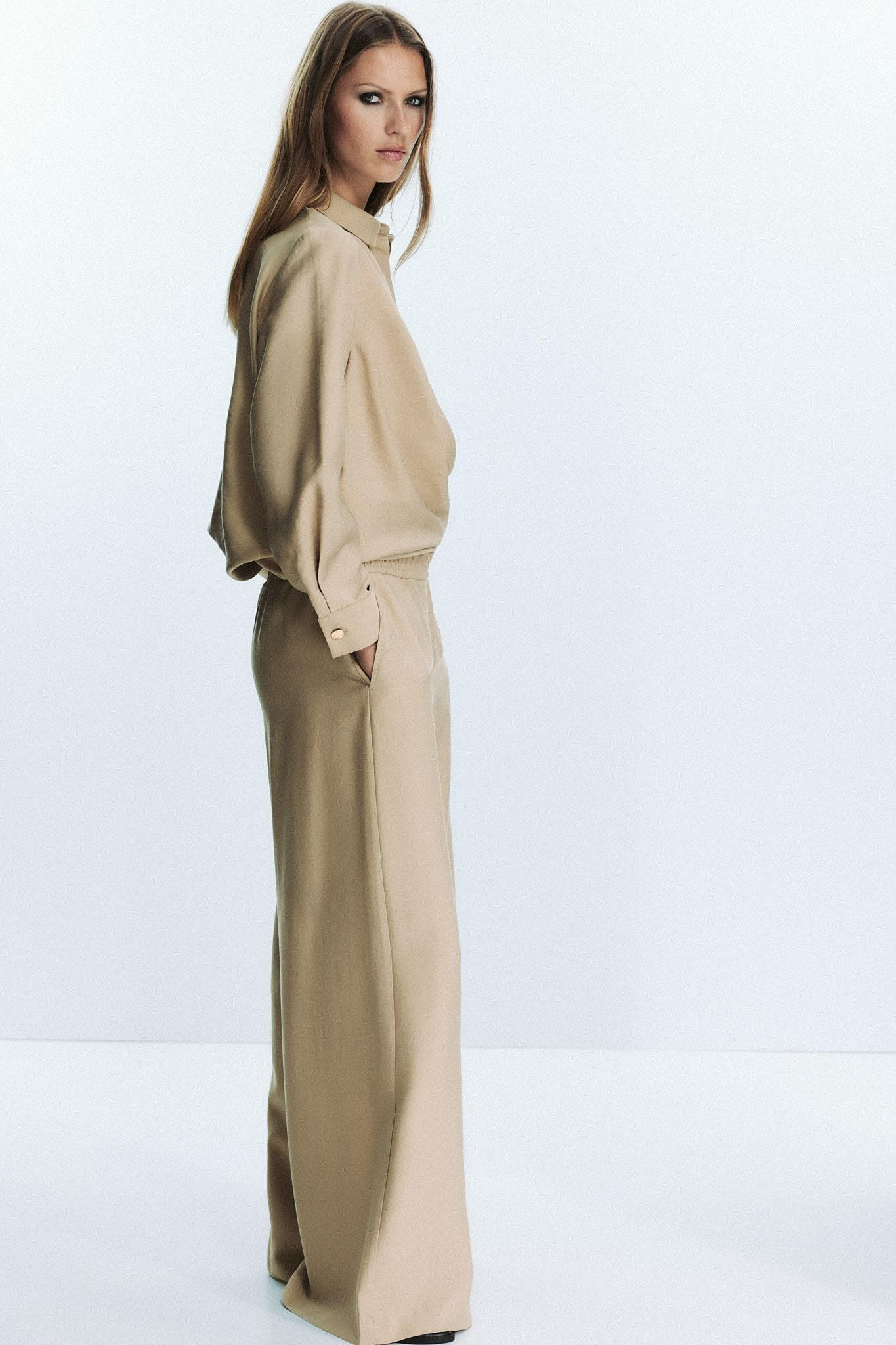 GOLD BUTTON WRAP SHIRT | Zara US
