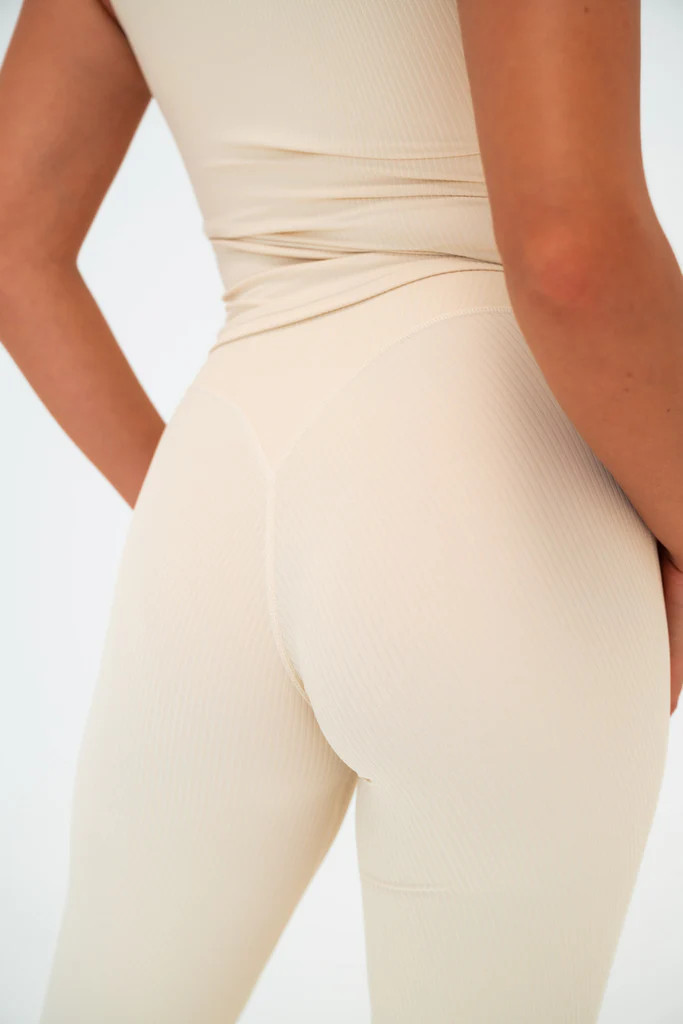 Cloud II™ Rib Cinch Wide Leg Trouser - Ivory | Vitality