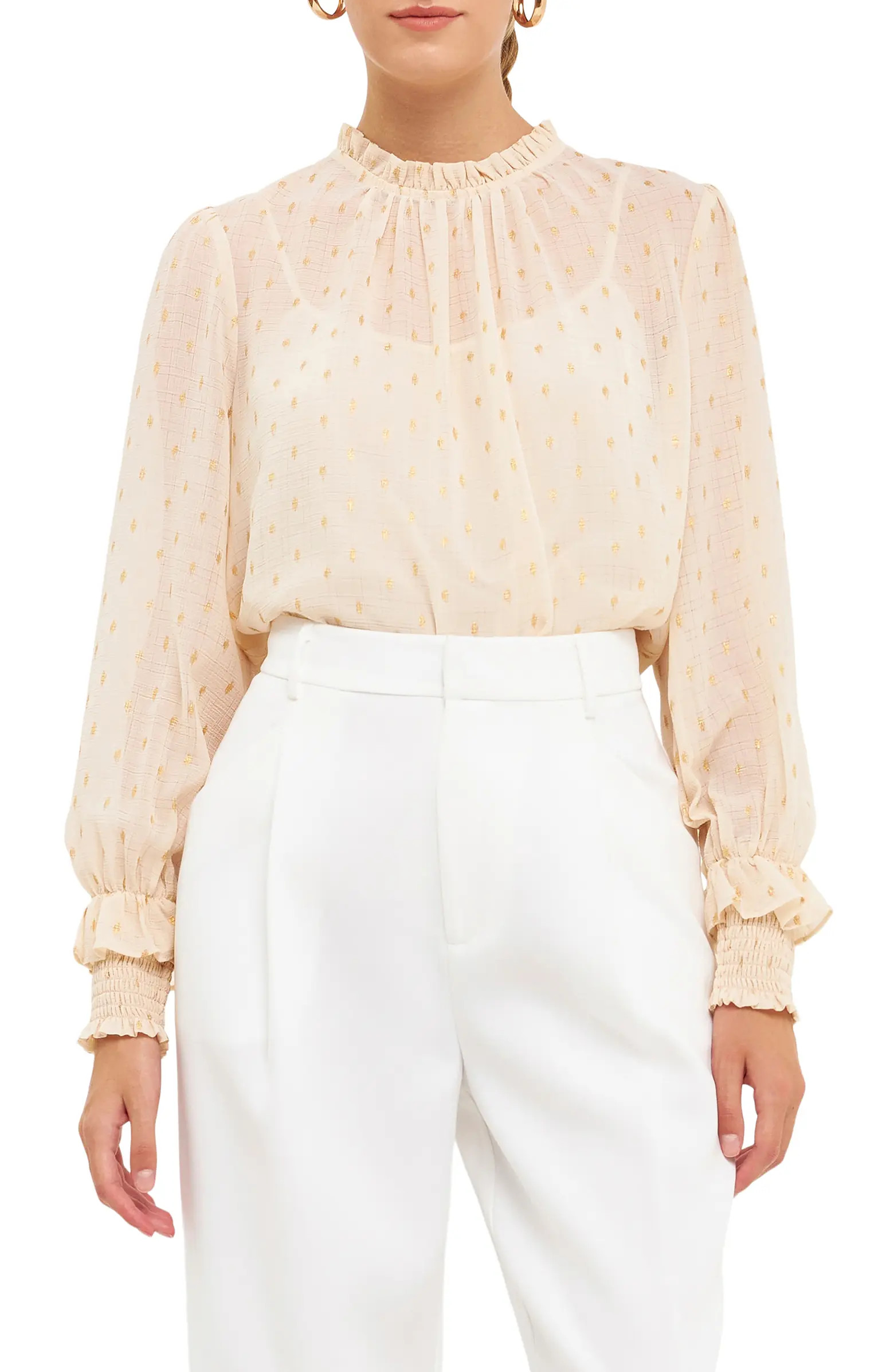 Endless Rose Gold Dot Print Top | Nordstrom | Nordstrom