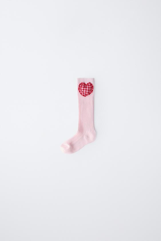 GINGHAM HEART SOCKS | Zara US