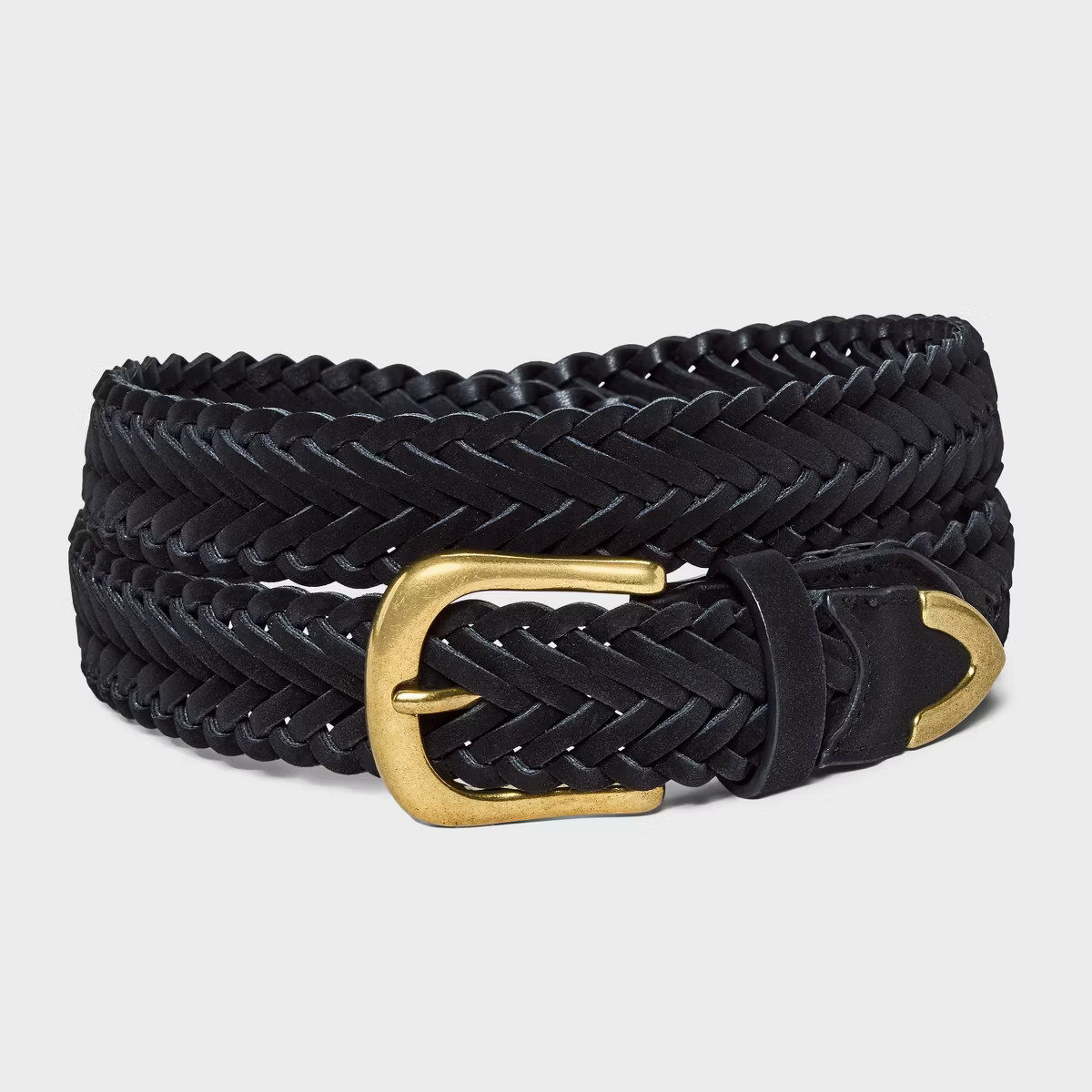 Women's Woven Suede Belt - Universal Thread™ Black | Target
