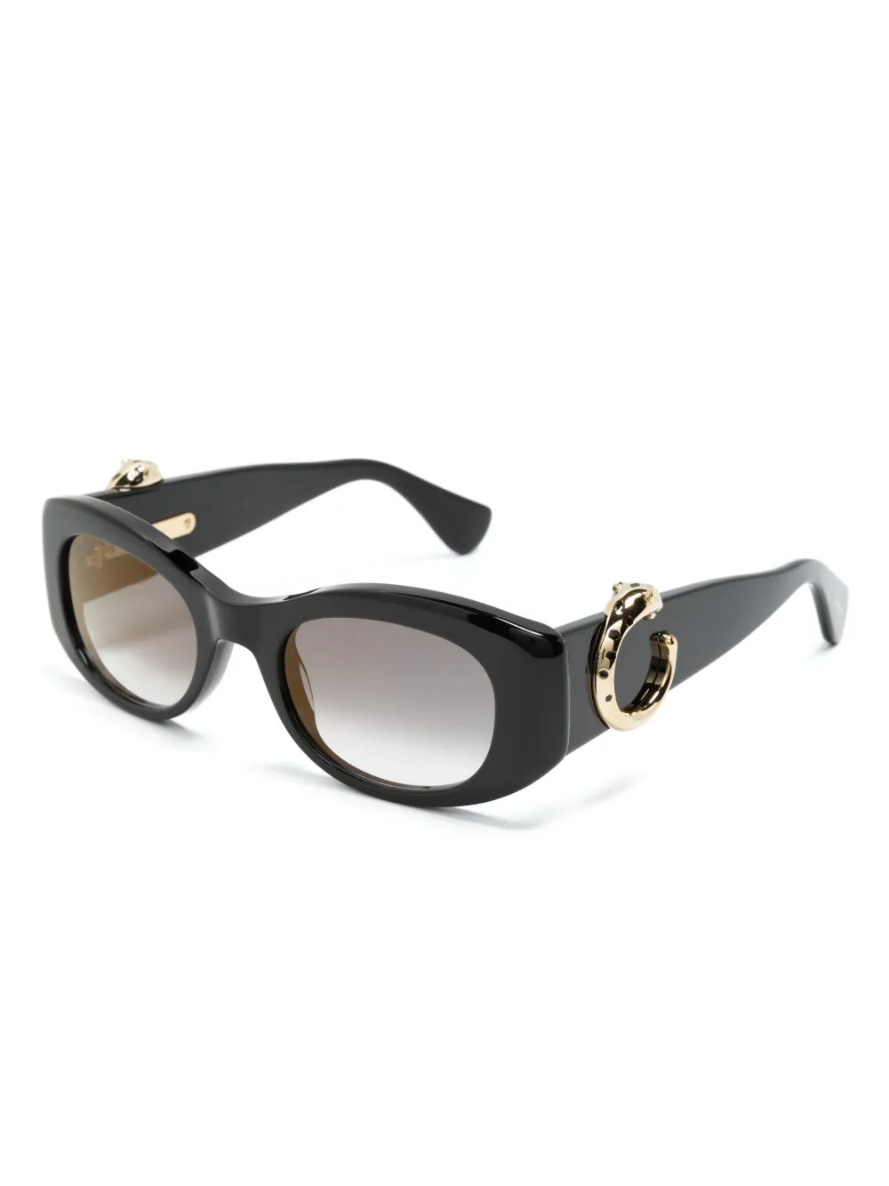 Cartier oval-frame Sunglasses | Black | FARFETCH DE | Farfetch Global