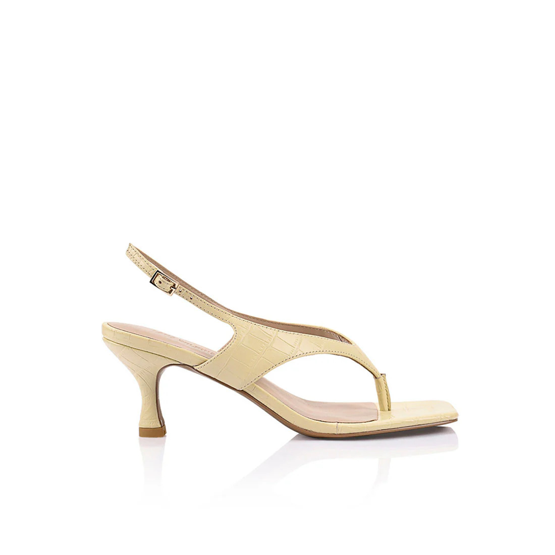 Christina Sandal Butter Croc-Embossed Leather | Lana Wilkinson