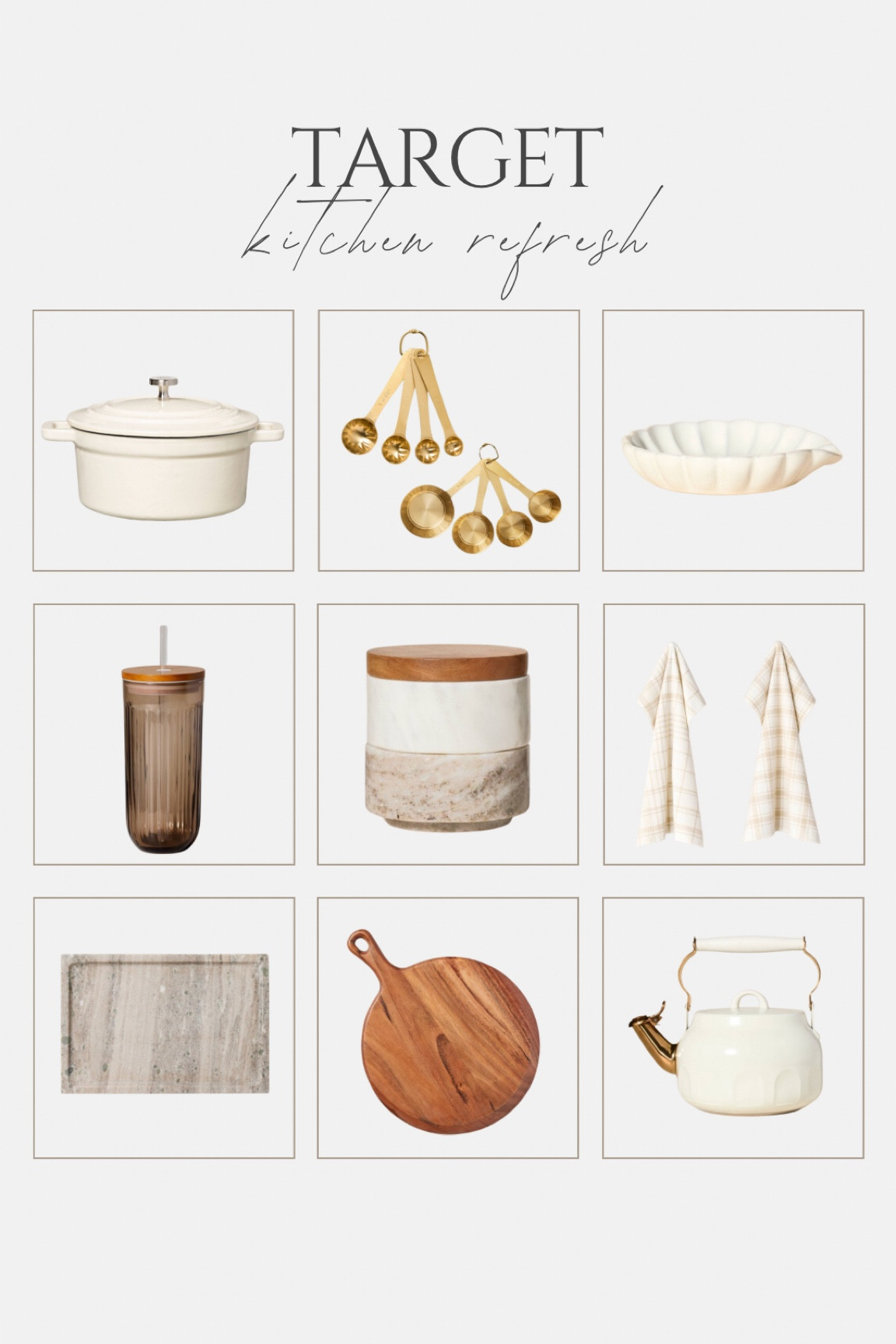 Affordable kitchen items from the hearth and hand launch this spring for the kitchen!
