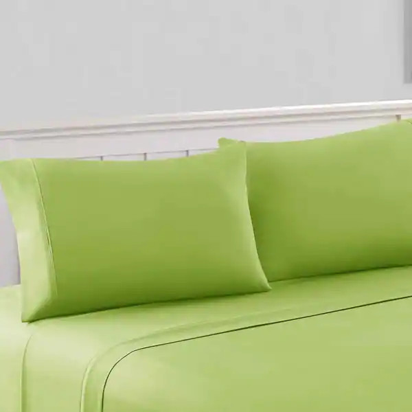 Modern Threads 1800 Series 100 GSM 4-Piece Solid Microfiber Bed Sheet Set - Green - Full | Bed Bath & Beyond