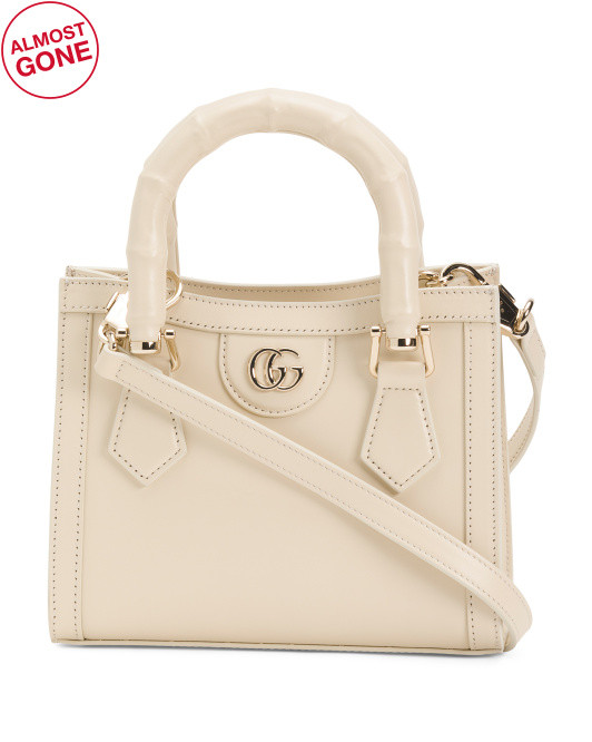 Made In Italy Leather Diana Small Tote With Handle And Strap | TJ Maxx