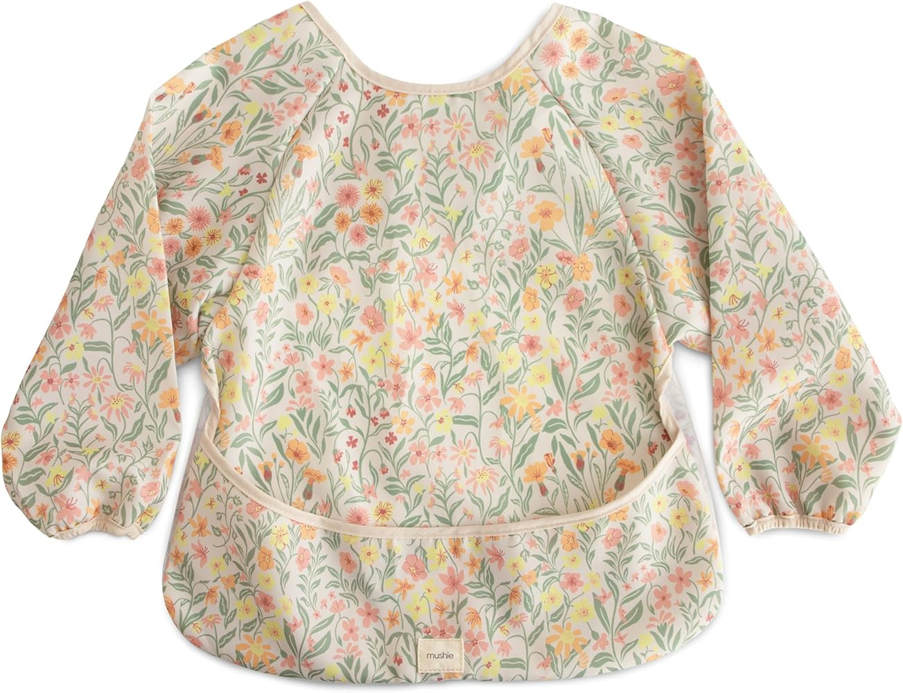 mushie Long Sleeve Baby Bib | Mess Free & Waterproof Fabric for Toddlers | Adjustable Fit for Age... | Amazon (US)