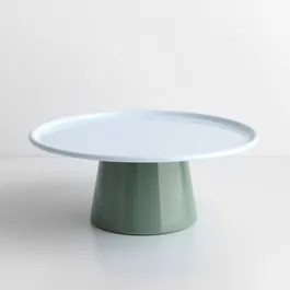 Falcon Tarragon Enamelware Cake Stand | Unison