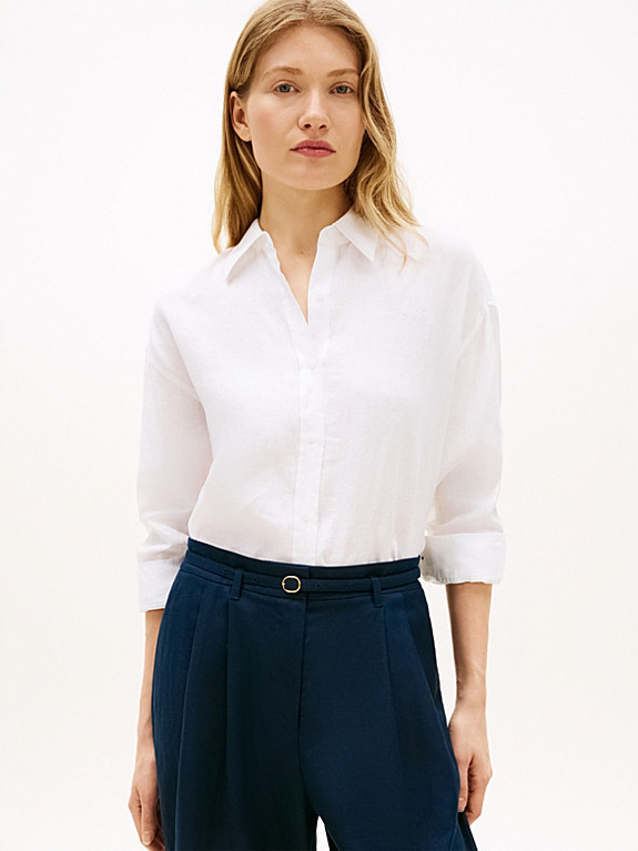 Pure Linen Oversized Fit Shirt | Tommy Hilfiger UK