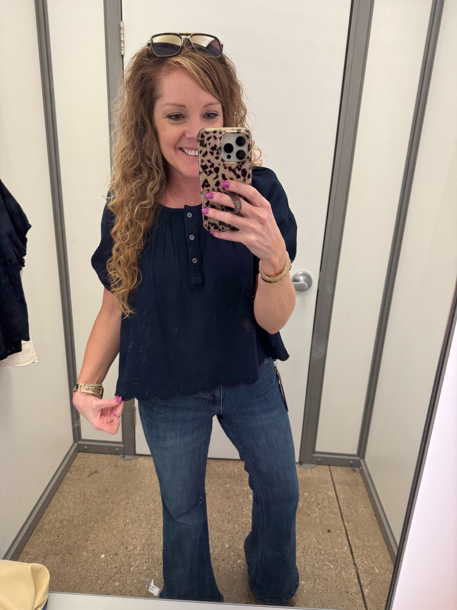 Walmart✨ work outfit 💙🌼

Top- size small
Jeans- sized up to 6

#LTKootd #LTKWorkwear #LTKOver40