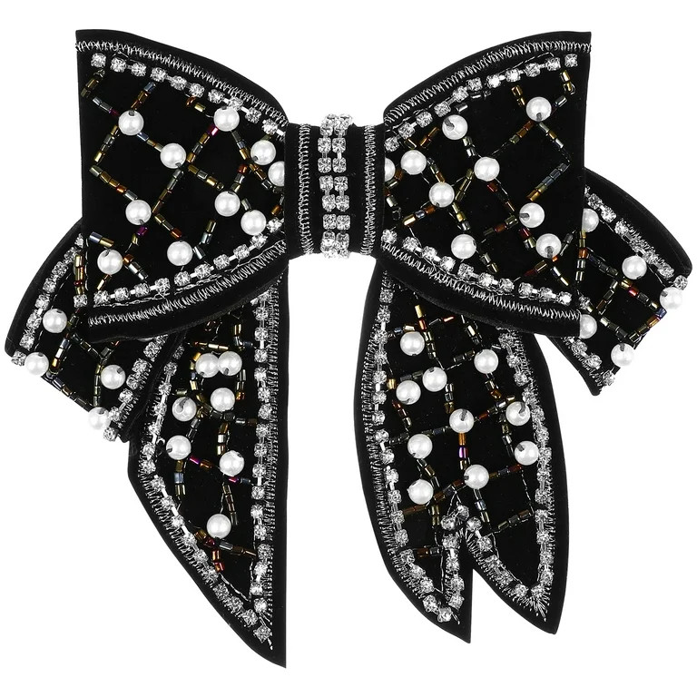 HOMEMAXS Fashion Bowknot Hairpin with Beads Rhinestones Large Bow Hair Barrette Lolita Hair Acces... | Walmart (US)
