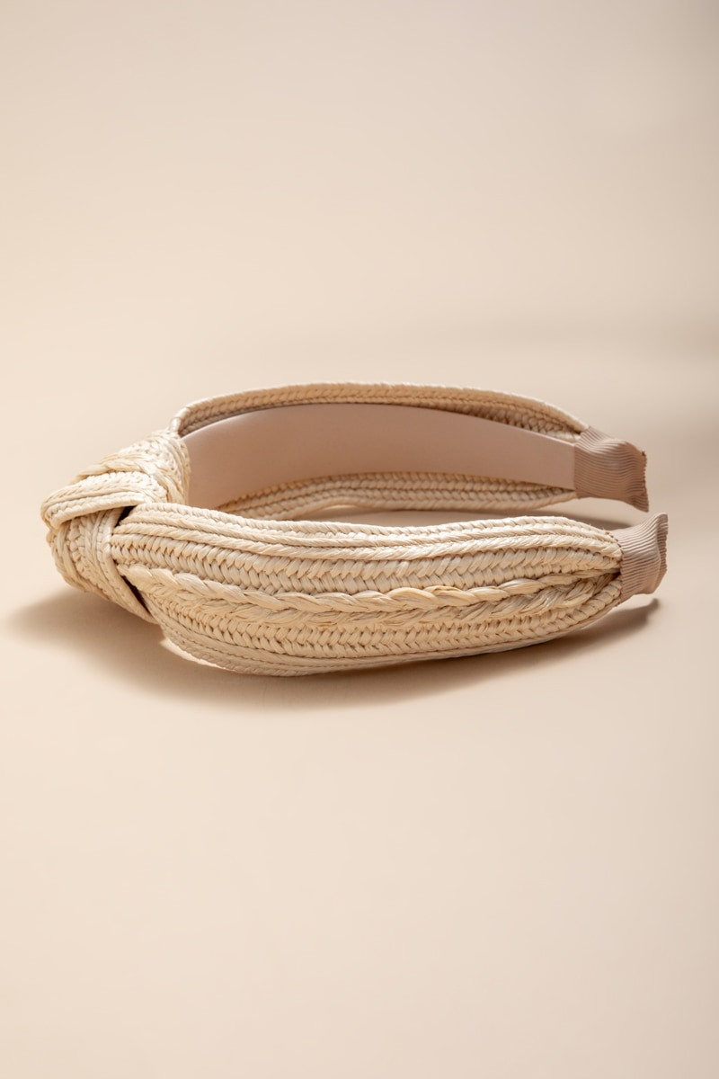 Andy Straw Top Knot Headband | Francesca's