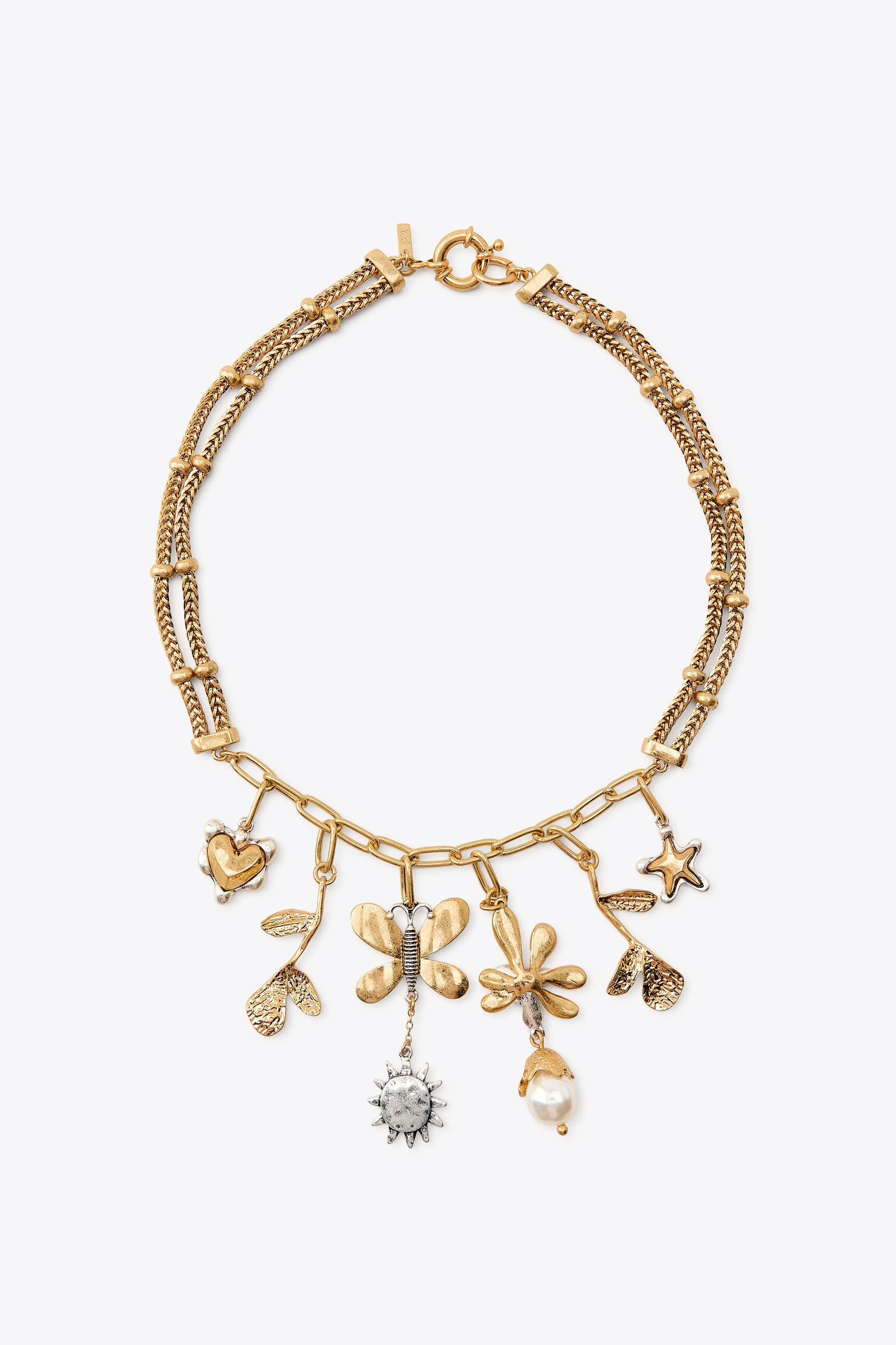 BUTTERFLY CHARM COMBINATION NECKLACE | Zara US