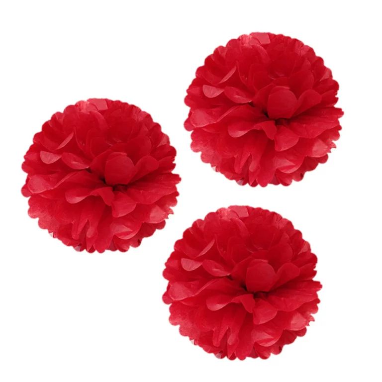 Wrapables® 12" Set of 3 Tissue Pom Poms Party Decorations for Weddings, Birthday Parties Baby Sh... | Walmart (US)