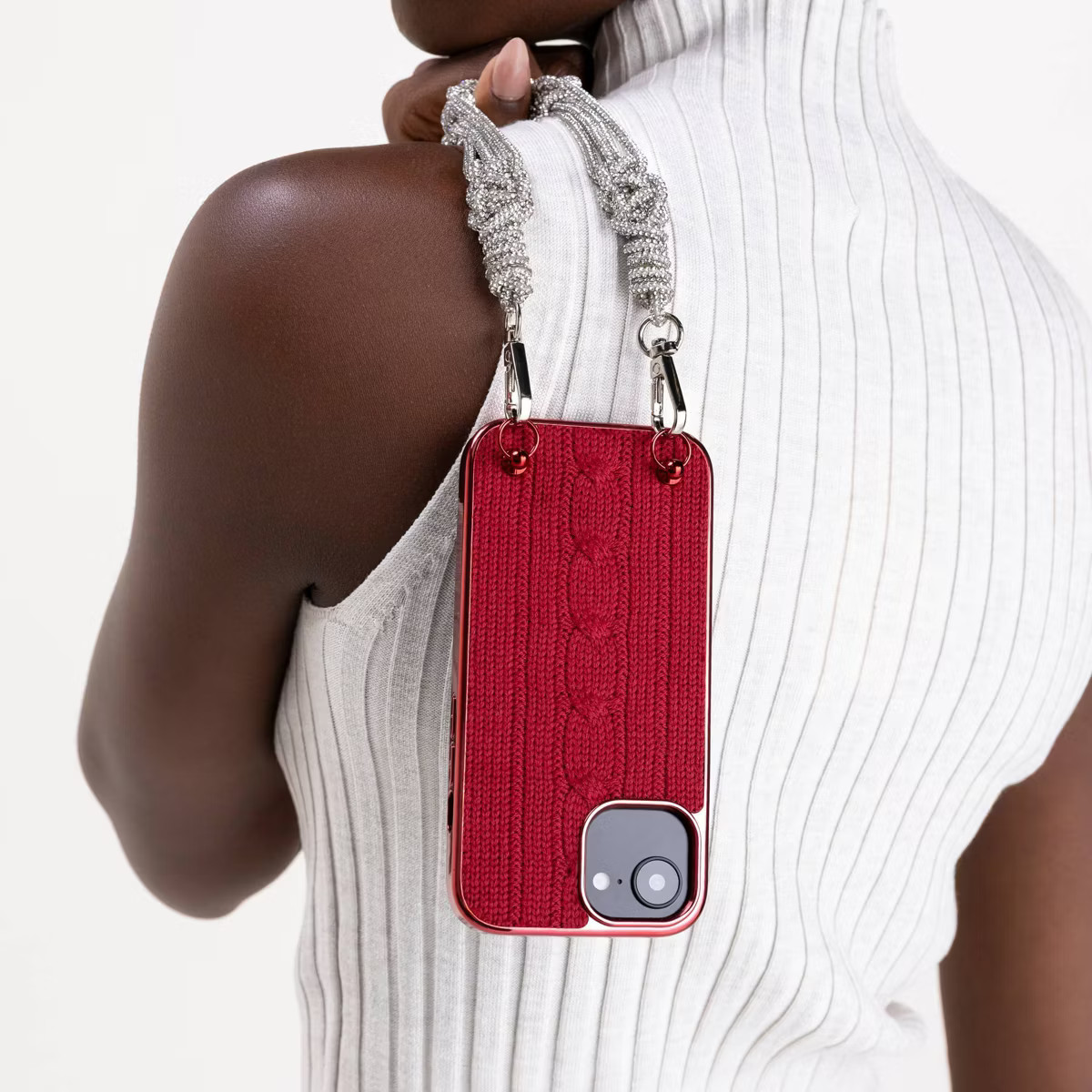 Hello Lux iPhone Air Phone Case - Red Metallic Knit Sweater | Target