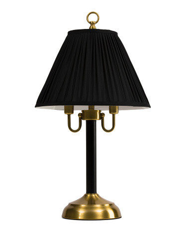25In Metal Table Lamp With Pleated Shade | TJ Maxx