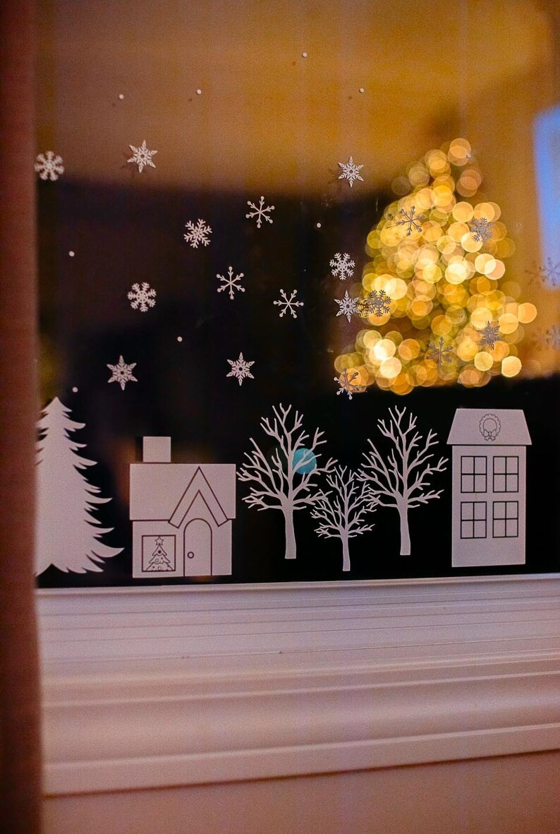 Digital DIY Christmas Village PNG for Vinyl Cut Decals Projects - Etsy | Etsy (US)