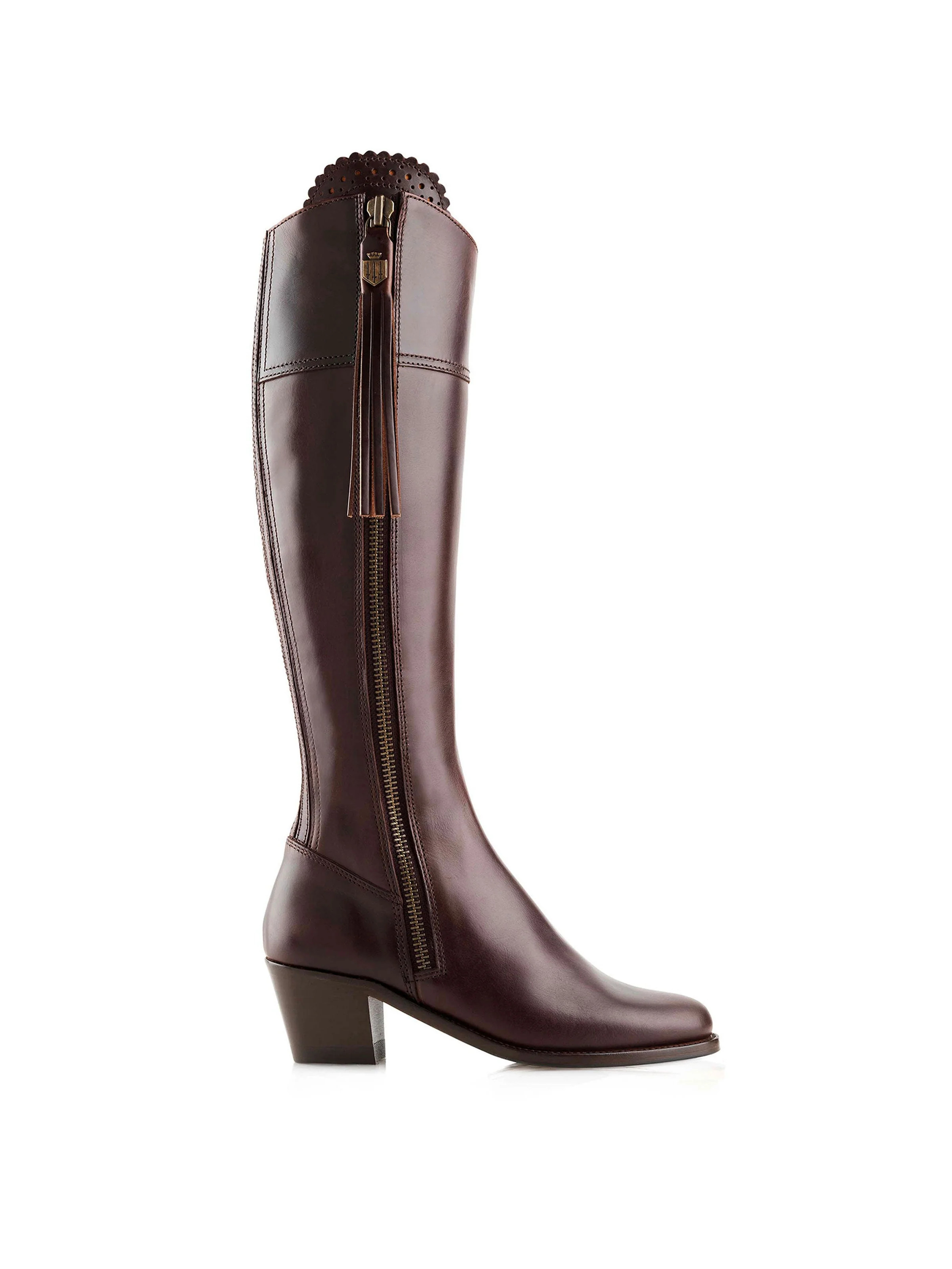 Heeled Regina - Women's Tall Boots - Mahogany | Fairfax & Favor | Fairfax & Favor (UK)
