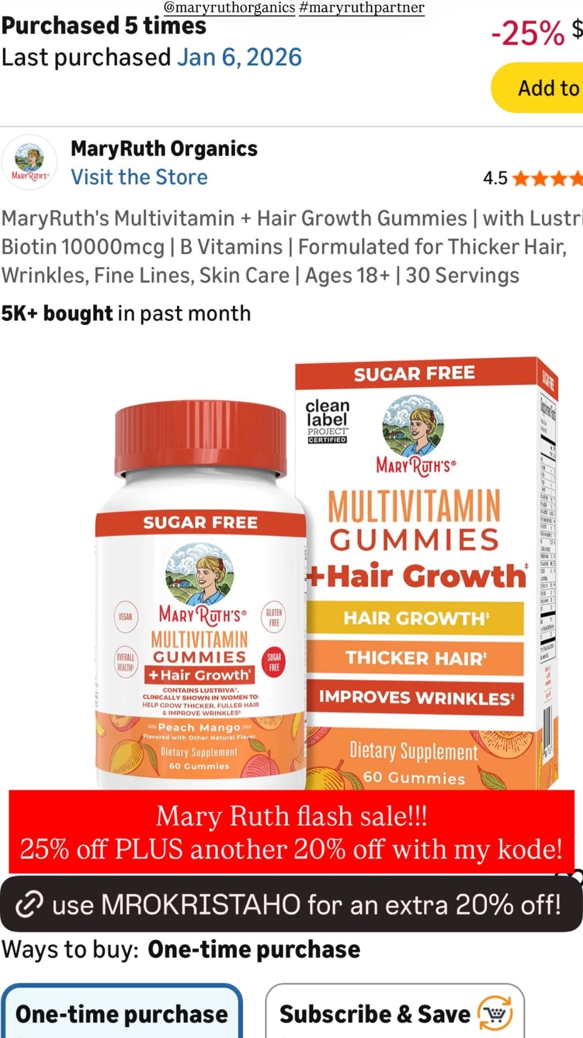 @maryruthorganics #maryruthpartner  Mary Ruth flash sale!!! 
25% off PLUS another 20% off with my kode!