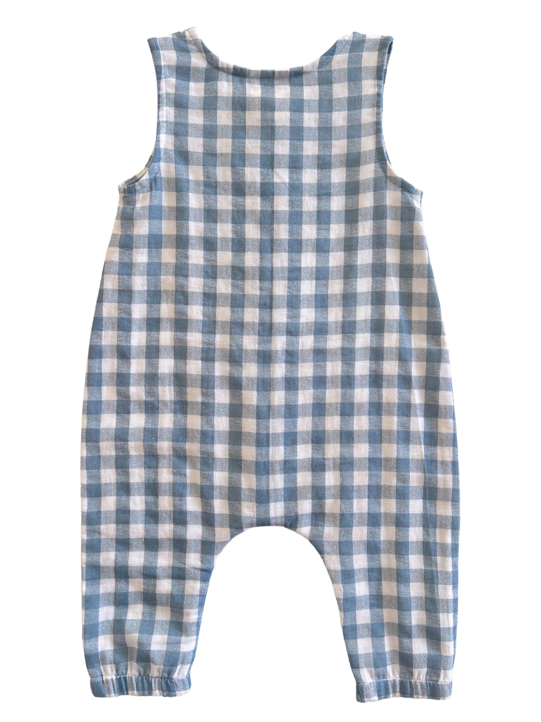 Blue Gingham / Organic Bay Jumpsuit | SpearmintLOVE