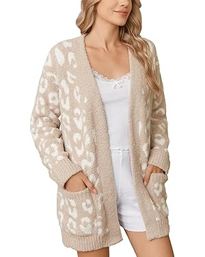 Snuggle Sac Cardigan Sweaters for Women with Pocket Trendy Casual Long Sleeve Tops Open Front Fal... | Amazon (US)