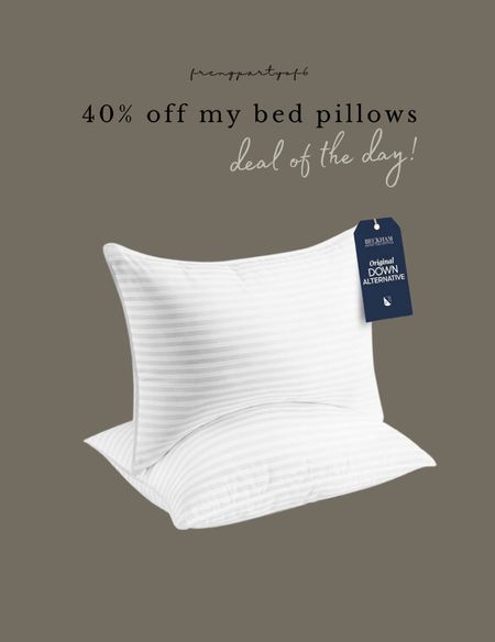 My bed pillows are on deal! Clip the coupon for 40% off. The coziest bed pillows  

#LTKCyberWeek #LTKsalealert #LTKhome