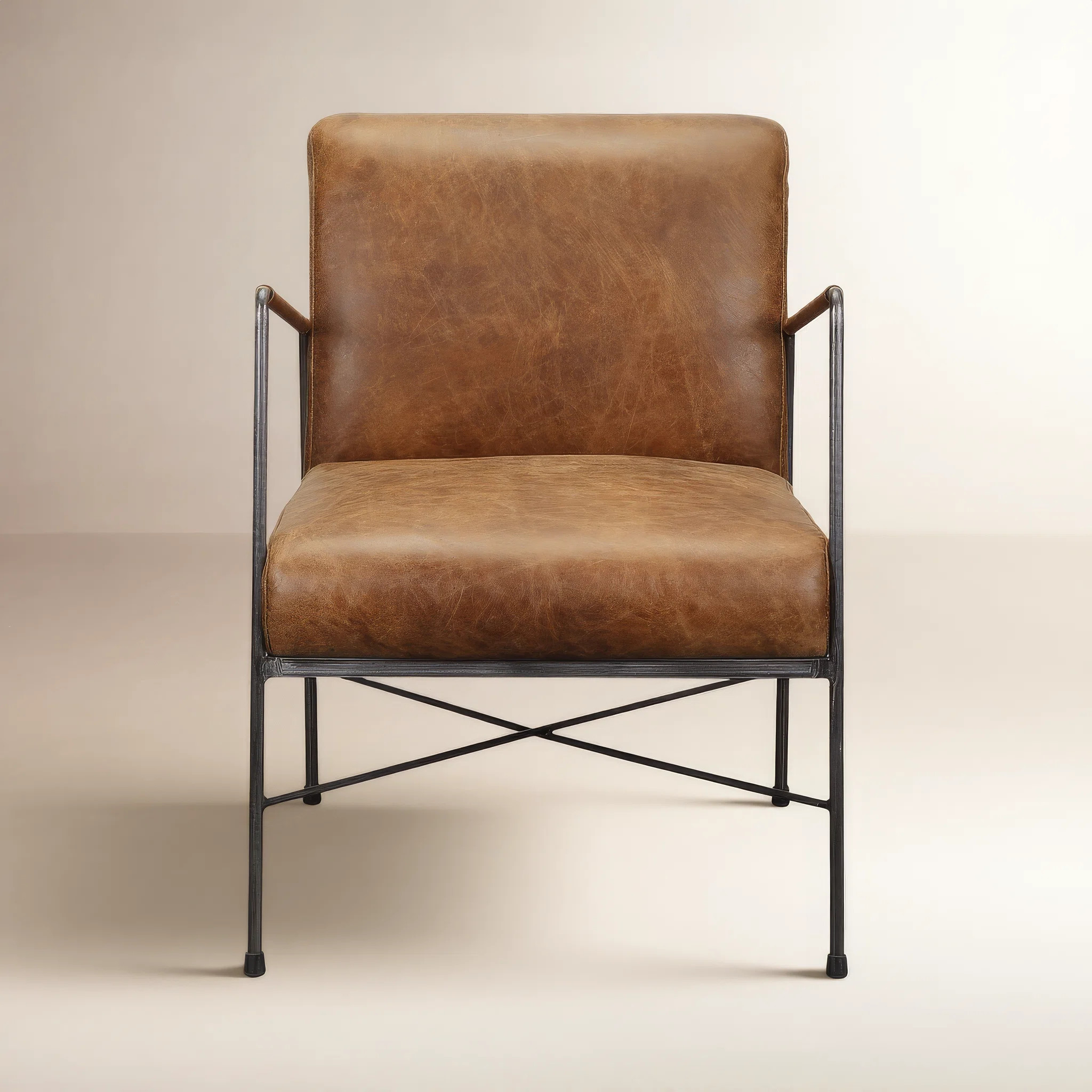 Derry Genuine Leather Armchair | Joss & Main