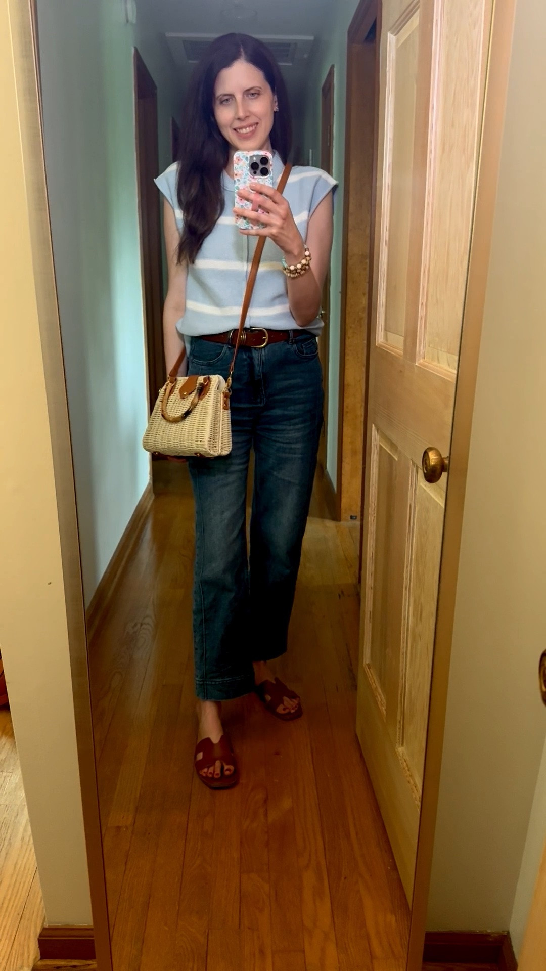 Easy summer outfit I wore yesterday! Jeans are straight slight barrel. Love the stripe sweater, straw bag is great quality for the price. Wearing Small in the sweater and 2 in the jeans

#LTKdayinmylife #LTKgrwm #LTKootd