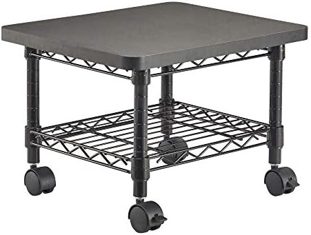 Safco Products Under Desk Printer/Fax Stand , Black Powder Coat Finish, Swivel Wheels for Mobilit... | Amazon (US)