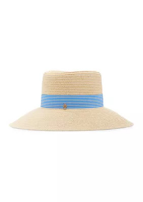 Preppy Stripe Band Straw Hat | Belk