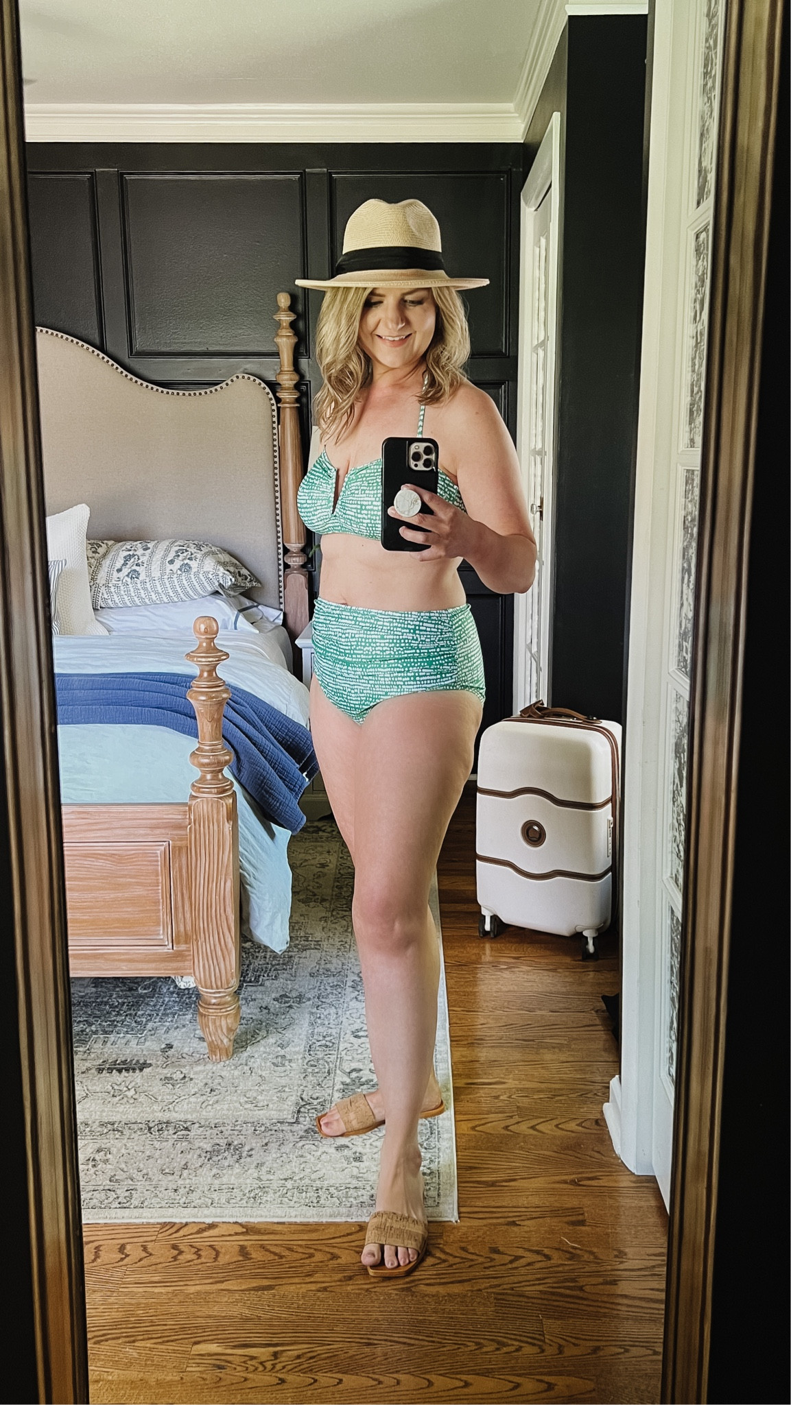 The most PERFECT two piece swimsuit for moms from @walmartfashion ! #ad The high waist ruched bottoms and structured supportive top are two of my must-haves after having babies. (I’m normally around a size 10 - 5’ 8” 158lbs 34DD - and the Large fit perfectly.) BTW this is my go-to beach hat that is collapsible and comes out looking amazing even after being stuffed into a suitcase for days. 
#walmartfashion #twopieceswimsuit #bikini #swimwear #pool #beach #beachwear #cruise #springbreak #suitcase #luggage #midsize #midsizefashion 

#LTKSeasonal #LTKunder50 #LTKstyletip