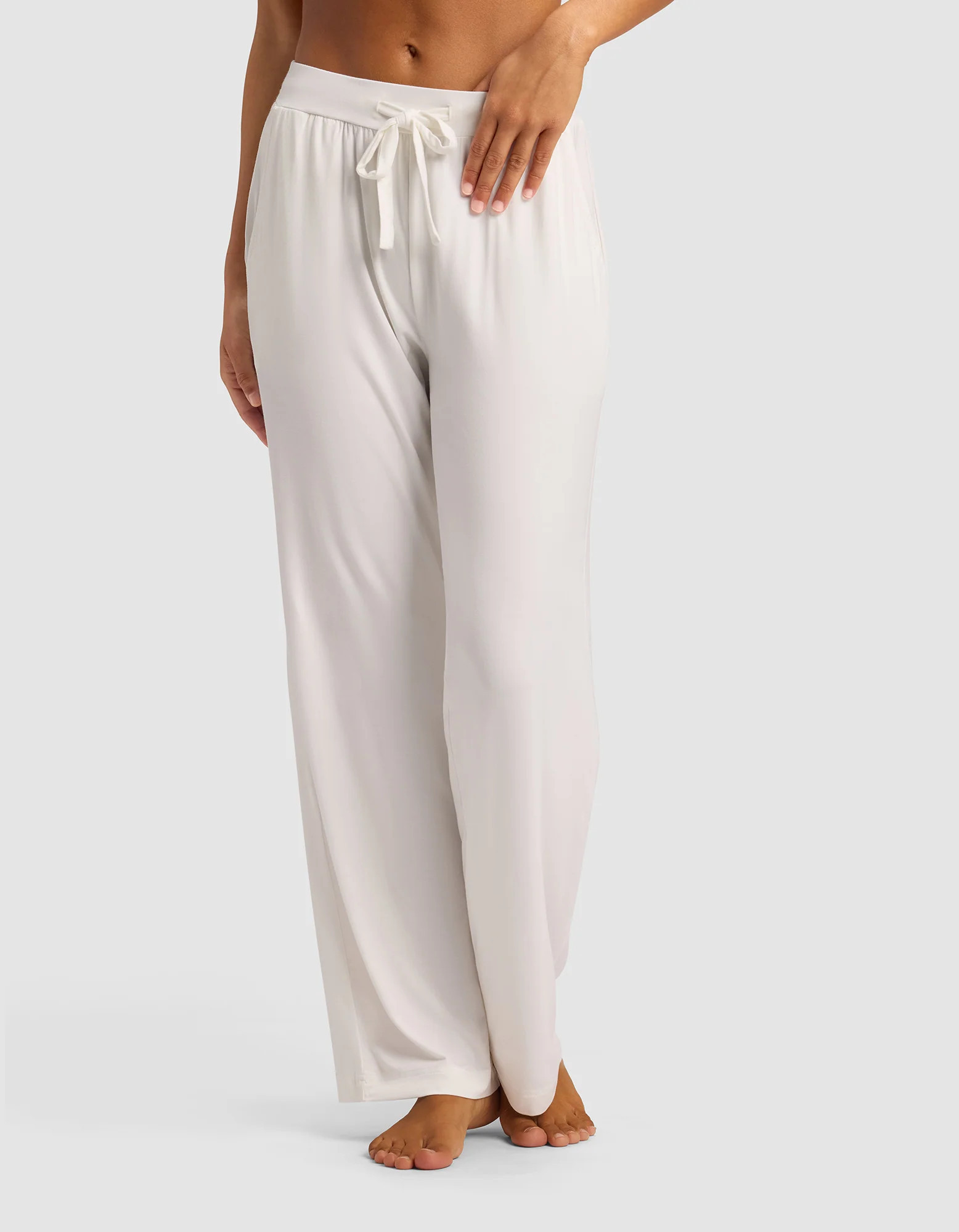Women's Bamboo Viscose Stretch-Knit Pants in Ivory (Size: 3XL) - Cozy Earth | Cozy Earth