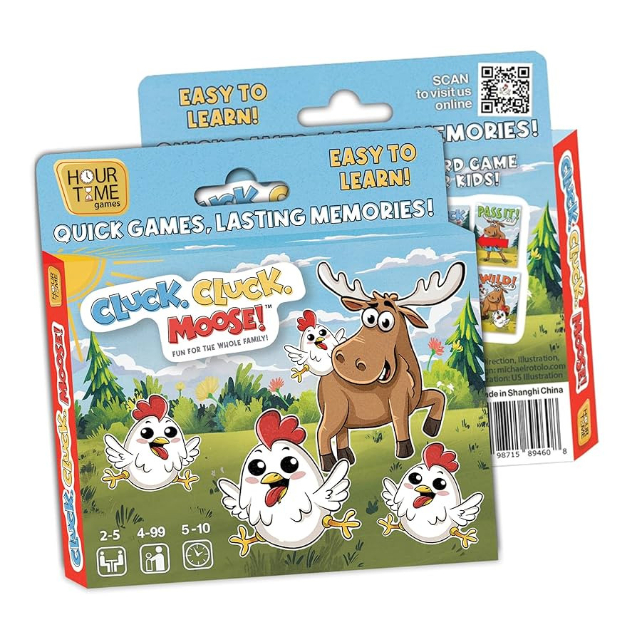 Hour Time Games Cluck Cluck Moose – Hilarious Animal-Themed Card Game for a Fun Family Game Nig... | Amazon (US)