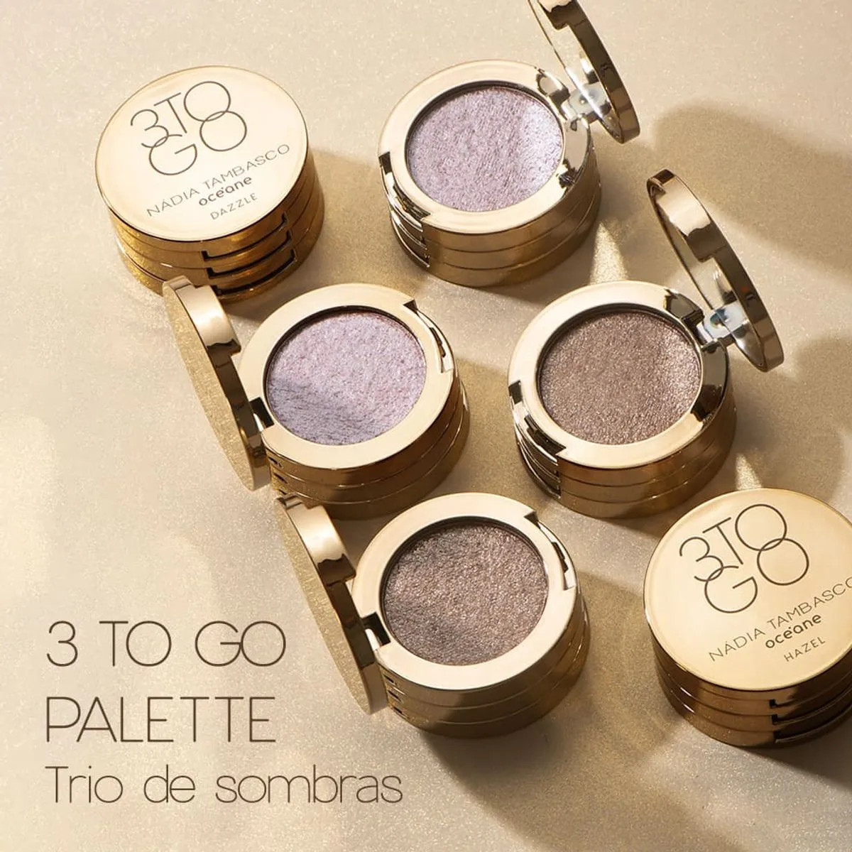 Trio de Sombras Nádia Tambasco By Océane - 3 To Go Palette Hazel 7,8g - Maquiagens e cosmético... | Oceane (BR)