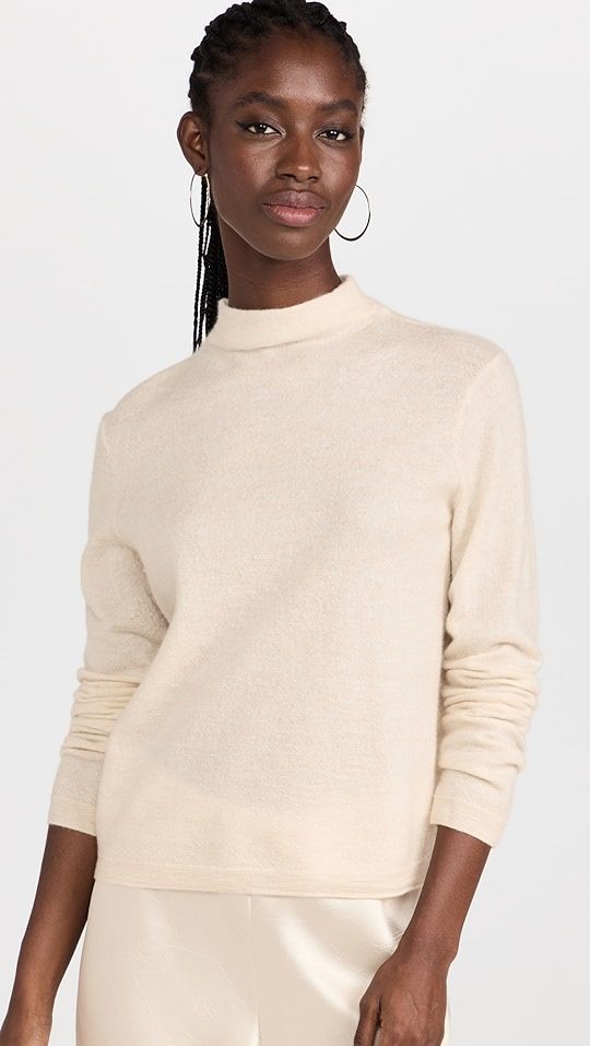 Mock Neck Boiled Cashmere Sweater | Shopbop