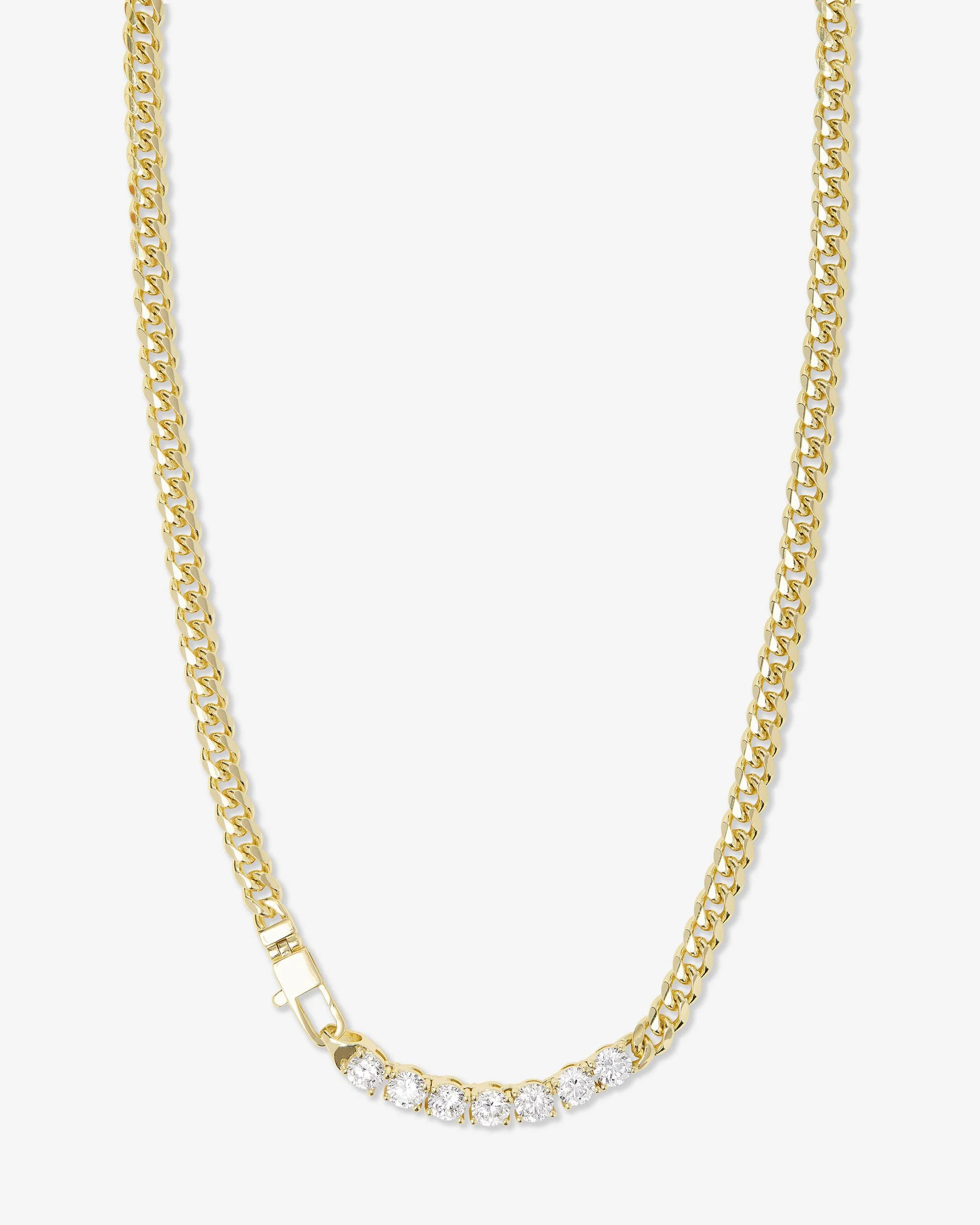 Julian Loves Diamonds Necklace - 5mm Gold Cuban Chain | Melinda Maria Jewelry