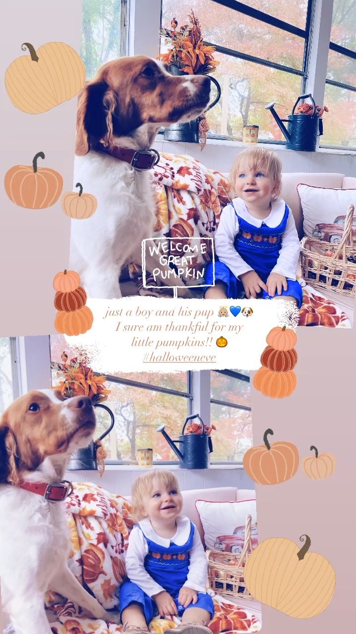 just a boy and his pup 👼🏼💙🐶 I sure am thankful for my little pumpkins!! 🎃
#halloweeneve 

#LTKHoliday #LTKSeasonal #LTKbaby