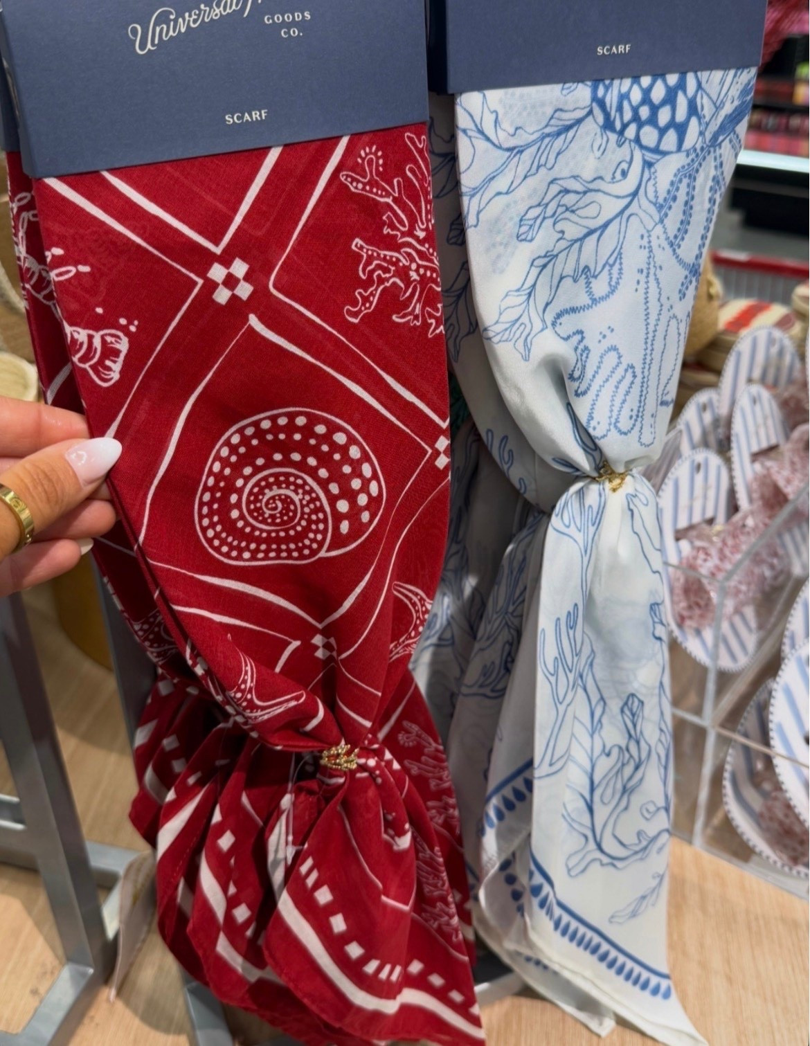 Red white and blue scarves 

#LTKSeasonal #LTKmomlife #LTKgrwm