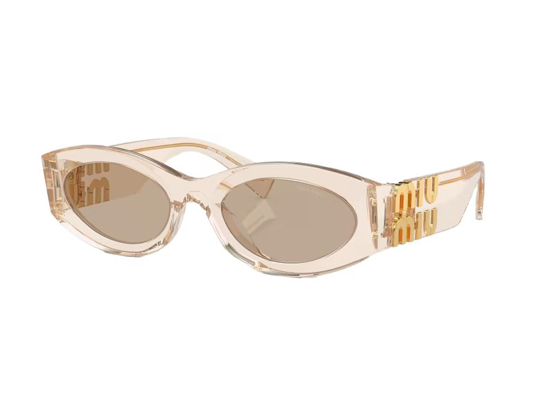 Women's Miu Miu Glimpse Sunglasses in Sand Transparent/Brown (0Mu 11Ws 11T40F54) | StockX