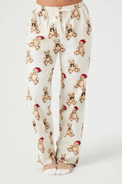 Teddy Bear Print Pajama Pants | Forever 21 | Forever 21 (US)