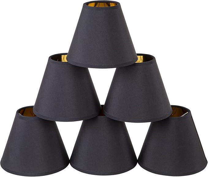 Chandelier Shades Set of 6,Small lamp Shades clip on bulb | Amazon (US)