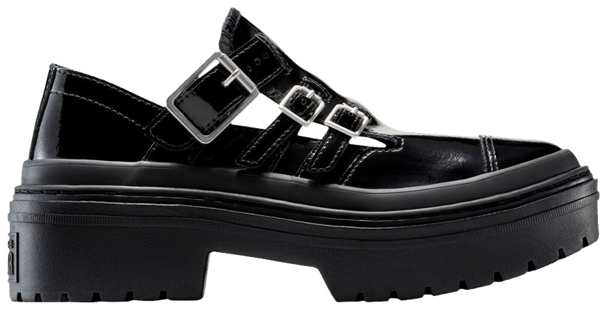 Converse Wmns Chuck Taylor All Star Lugged Heel Mary Jane Platform Low 'Black' | GOAT