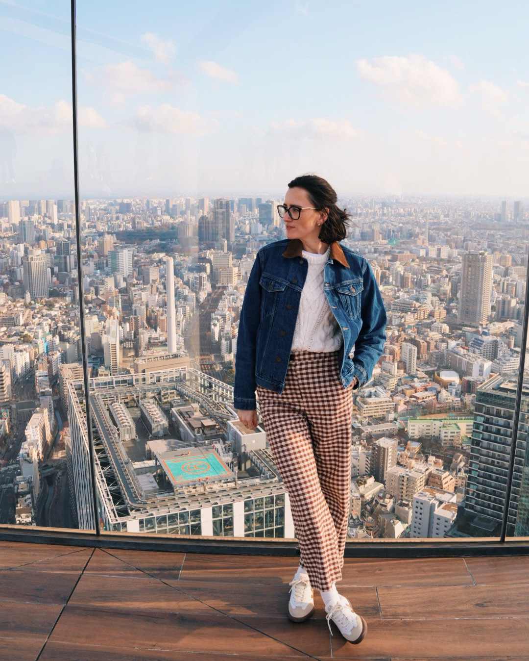 loved this casual elevated outfit for a day of shopping in Tokyo 🤎 this denim jacket is the perfect weight for winter/spring! It has a cozy sweatshirt-like lining making it a bit heavier and great for cooler days. Wearing it in an XS 

#LTKgrwm #LTKdayinmylife #LTKootd
