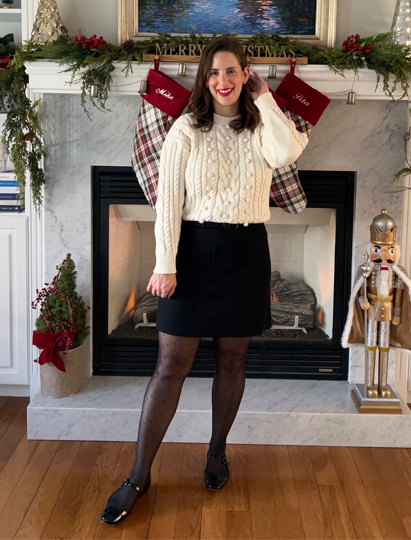Outfits I can’t wait to wear this holiday season! Love this full Sézane outfit- hard to see but the tights have cute polka dots on them! 

#LTKSeasonal #LTKHoliday
