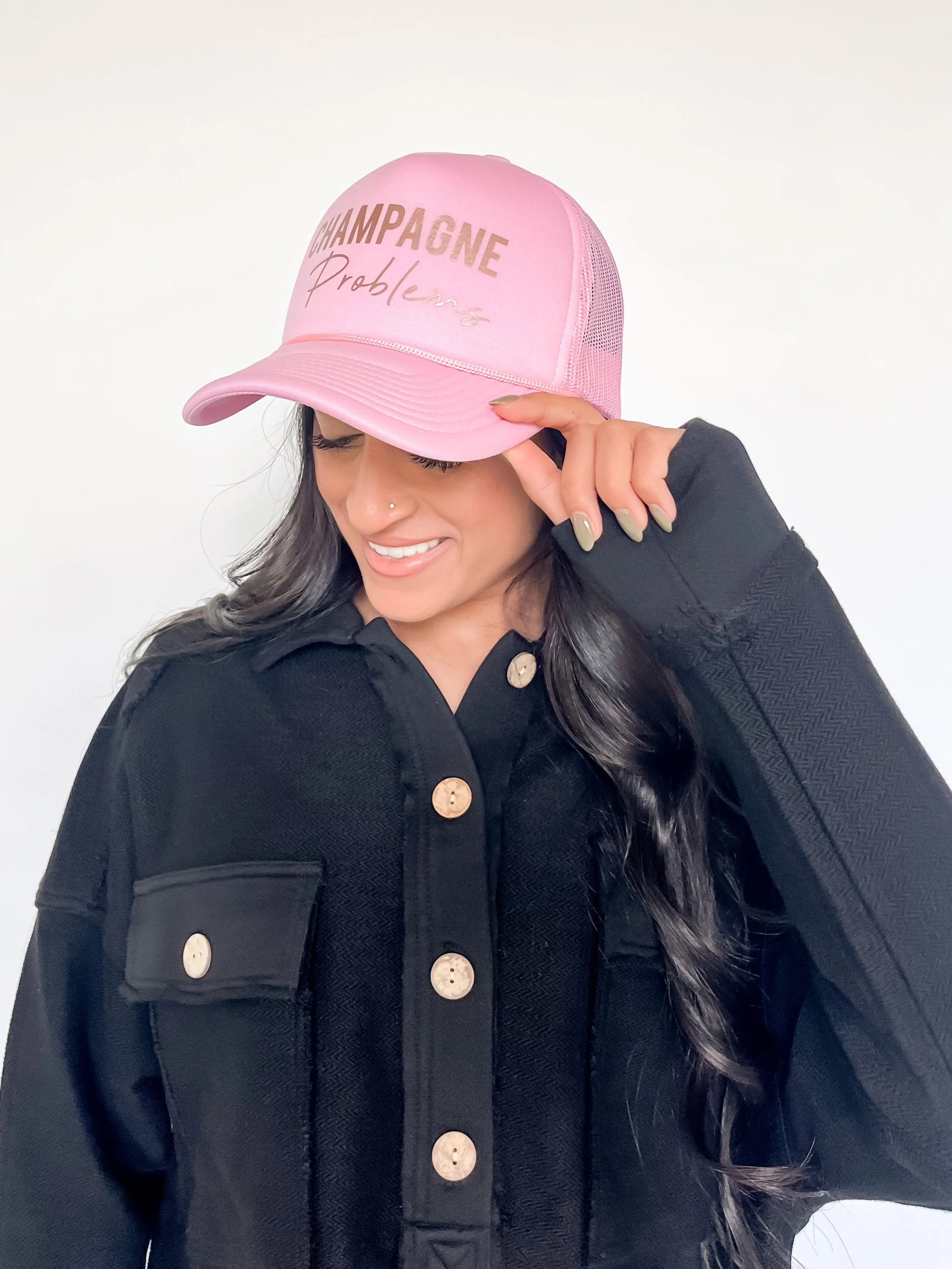 CHAMPAGNE PROBLEMS TRUCKER HAT | Harper's Den