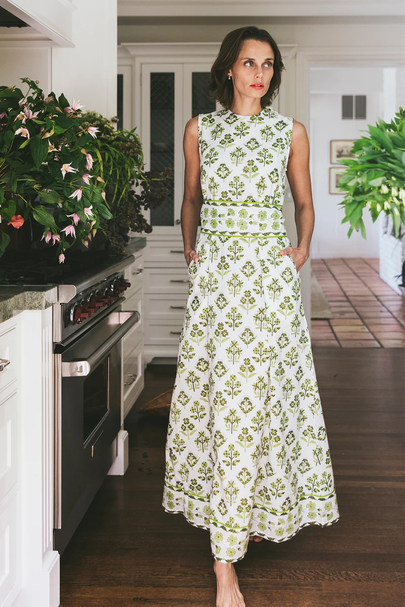 Tibi Dress | Chartreuse/Sage Provence | SUE SARTOR