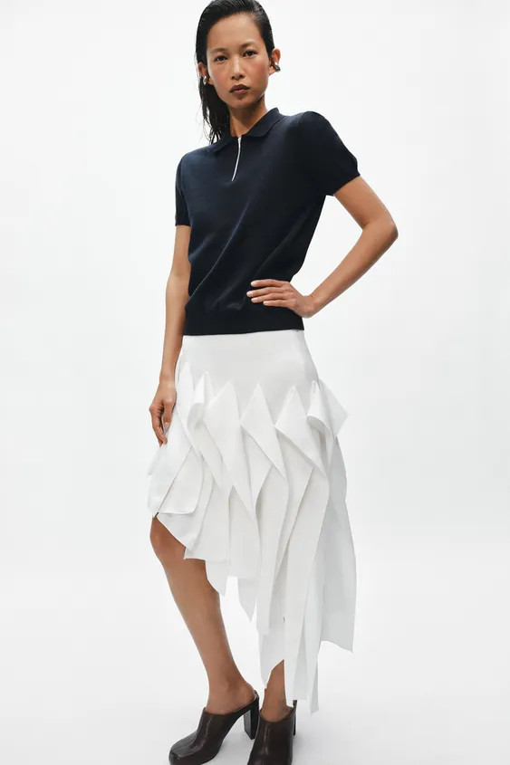 KNIT POLO SHIRT WITH ZIP | Zara UK